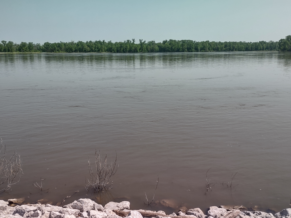 Looking across the Mississippi at Indiana
